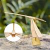 Bamboo Dragonfly Elica Volante Manuale Bambù Giocattolo Elicottero Fai Da Te
