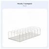 Organizer trucco trasparente, divisorio cassetto, porta palette ombretti