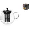 Bodum Teiera A Pressione Assam In Vetro Borosilicato Lt 1,5, Filtro Acciaio Inox
