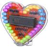 No Modulo di Luce Lampeggiante A LED RGB A Forma di Cuore Kit Elettronico DIY 7627