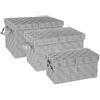 FIVE from now on Five - Set di 3 scatole rettangolari, colore: Grigio chiaro
