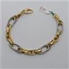 BRACCIALE DA DONNA A MAGLIA IN ORO GIALLO E BIANCO 18KT 750 10,7 GRAMMI (2468)
