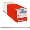 Fischer Viti per Legno e Costruzioni PowerFast FPF II CTP 8,0x240, Filettatura Parziale, Testa Svasata Piana, Impronta Torx, Zincata Bianca, 50 Pz, 568157