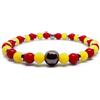 Bracciale AS Roma Giallo Rosso Ematite con Perle braccialetto squadra Uomo Donna