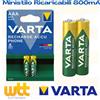 VARTA 2 batterie ministilo AAA ricaricabili VARTA 800 mAh x cordless, mouse
