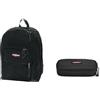 EASTPAK Pinnacle, Zaino, Unisex - Adulto, 25.5 x 32 x 42.01 cm (38 L), Nero (Black) & Oval Single Astuccio Portapenne, Taglia Unica, Nero
