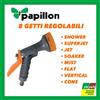 PAPILLON LANCIA A PISTOLA PER INNAFFIARE A 8 GETTI REGOLABILI PAPILLON