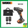 WORX TRAPANO AVVITATORE WX100 20V LUCE LED VALIGETTA BATTERIA 2AH POWERSHADE