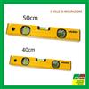 Maurer LIVELLA ALLUMINIO PROFILATO 40CM - 50CM MAURER BASE MILLIMETRATA 3 BOLLE MISURA