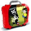 Multiprint Valigetta Travel Set Pirates Adventures, Made in Italy, Album da Colorare, con Puzzle e Matite, Set Timbrini Bimbi, Legno e Gomma Naturale, Inchiostro Lavabile Atossico, Idea Regalo, 42927
