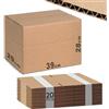 Gianto 20 Scatole di Cartone 29 x 39 x 28 cm con Cordonatura, per Trasloco, Logistica, Spedizioni, Imballaggio, Magazzino, Packaging, Deposito, Resistenti - Avana