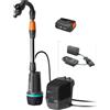 Gardena Pompa Per Cisterna A Batteria 2600 Comfort 18V P4A Set Pronto All'Uso: Programmazione dell'irrigazione, Timer funzione, Si adatta al serbatoio dell'acqua, Pressione costante (14604-20)