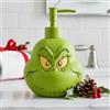 Franco Dispenser di sapone/lozione/disinfettante per le mani in resina, da 530 ml, a forma di pompa, a tema natalizio, del Grinch del Dr. Seuss (prodotto con licenza ufficiale) di Franco