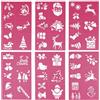 FUNSDAY Kit di 6 stencil di Natale per pittura viso e corpo