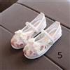 Ragazze Floreale Farfalla Ricamo Basse Rete Panno Scarpe da Infilare Cinese
