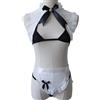 Costume Lolita Cosplay Donna Overall Perizoma Reggiseno Hollow Out Con Balze