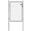 vidaXL Cancello per Giardino in Acciaio Zincato 105x150cm Argento