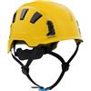Irudek OREKA II Vent Giallo - Casco ventilato per lavori in altezza, ABS ultra leggero, sottogola regolabile, slot universali 30 mm, chip NFC integrato, certificato EN 397 e EN 12492