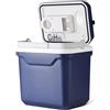 Amazon Basics - Frigorifero Portatile Elettrico, Frigorifero con Funzione Raffreddamento e Riscaldamento, 12 VCC/230 VCA per Veicolo/Uso Domestico, 24 Litri, Blu