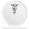 Bormioli rocco 6 Piatti Pizza In Opale, Decoro Fetta 33,5 Cm Bianco Bormioli Rocco