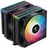 DeepCool Dissipatore d'aria 12 cm Nero con LED e 2 ventole per circuiti integrat
