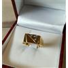 ANELLO uomo 3 brillantini oro giallo oro 750/000 18KT GR. 6.00