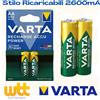 VARTA 2 batterie AA Stilo ricaricabili VARTA 2600 mAh