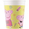 Amscan 8 BICCHIERI CARTA PEPPA PIG 200 ML FESTA PARTY COMPLEANNO