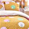 furn. Peter Rabbit™ - Set copripiumino matrimoniale, poliestere, cotone, ocra