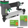 SALKI Chiodatrice ad aria compressa CSK PB08 + 2.000 pin 0,8 x 30 mm + 2.000 chiodi brad 0,8 x 30 mm | pistola per unghie ad aria compressa | morsetto per falegnameria e lavorazione del legno