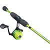 Lew's Crappie Thunder Underspin - Mulinello e canna da pesca combinata, 1,2 m, 15,2 cm, 2 pezzi, in grafite, per recuperare la mano destra o sinistra, colore: verde tuono Crappie