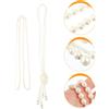 2 Sets Collane Lunghe Girocollo Per Donna Collana Perla Tre Fili