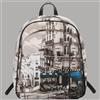YNot zaino da donna backpack stampa Petrol Paris linea Yesbag art YES579F6