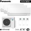 Panasonic Climatizzatore trial split serie TZ super compatta R32 PANASONIC 7000+7000+7000