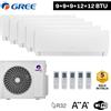 Gree Climatizzatore inverter PULAR penta split Wi-Fi 9+9+9+12+12 Btu GREE R32 classe