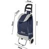 carrello per la spesa portaspesa trolley ruote carrellino alluminio pieghevole