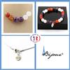 A Bijoux Pietre E Minerali. Set Gioielli Bracciale Collana Perle Agata Striata + AMET