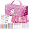 HappyGoLucky Valigetta Colori per Bambini Acquerelli Pastelli Pennarello Regalo