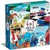 Clementoni 4 In 1 Giochi Compendio Dell Oca Battaglia Navale Dama E L Impiccato