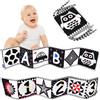 Vicloon Libro di Stoffa per Neonati Libro Sensoriale Double Sided Libri Morbidi