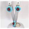PARURE ORO GIALLO 18 kt FIORI PASTA TURCHESE 20/25 mm E CORALLO OGFR 096