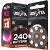 Udivita 240 Batterie Per Apparecchi Acustici Auricolari Udivita Misura 312 PR41