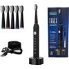 DICTROLUX SPAZZOLINO ELETTRICO RICARICABILE USB PROFESSIONALE CON 5 TESTINE A 31000 GIRI