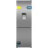 Cecotec Frigorifero Combinato con Dispenser Acqua 322L Bolero CoolMarket Combi 322i WD Inox D. Altezza 185,5cm, Larghezza 59,5cm, Tecnologia Multi Airflow, HumidityFlex HUB, LED Interno