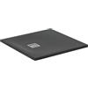 Ideal Standard - Ultra Flat S+, Piatto doccia quadrato ultrasottile in resina effetto pietra, 80x80cm, Ideal Solid, Nero