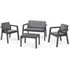 Keter Emily Lounge Set Mobili da Giardino Superficie Liscia con Divano 2 Posti 2
