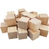 Anktily Cubi di legno da 3,5 cm 30 pezzi blocchi quadrati non finiti in legno naturale