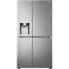 LG GSLV90PZAD Frigorifero Side-by-Side Americano Total No Frost, 635 l, Wi-Fi, Tecnologia Door & Linear Cooling, Dispenser Acqua e Ghiaccio con Allaccio, Igienizzazione UVnano, Inox