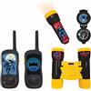 Lexibook Batman - Set da avventuriero per Bambini, walkie-Talkie, binocolo, Bussola, Torcia, Nero/Giallo, RPTW11BATLXB