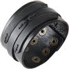 bracciali in pelle da uomo biker punk rock regolabili con bottone automatico